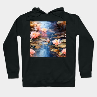 Monet Style Water Lilies 15 Hoodie